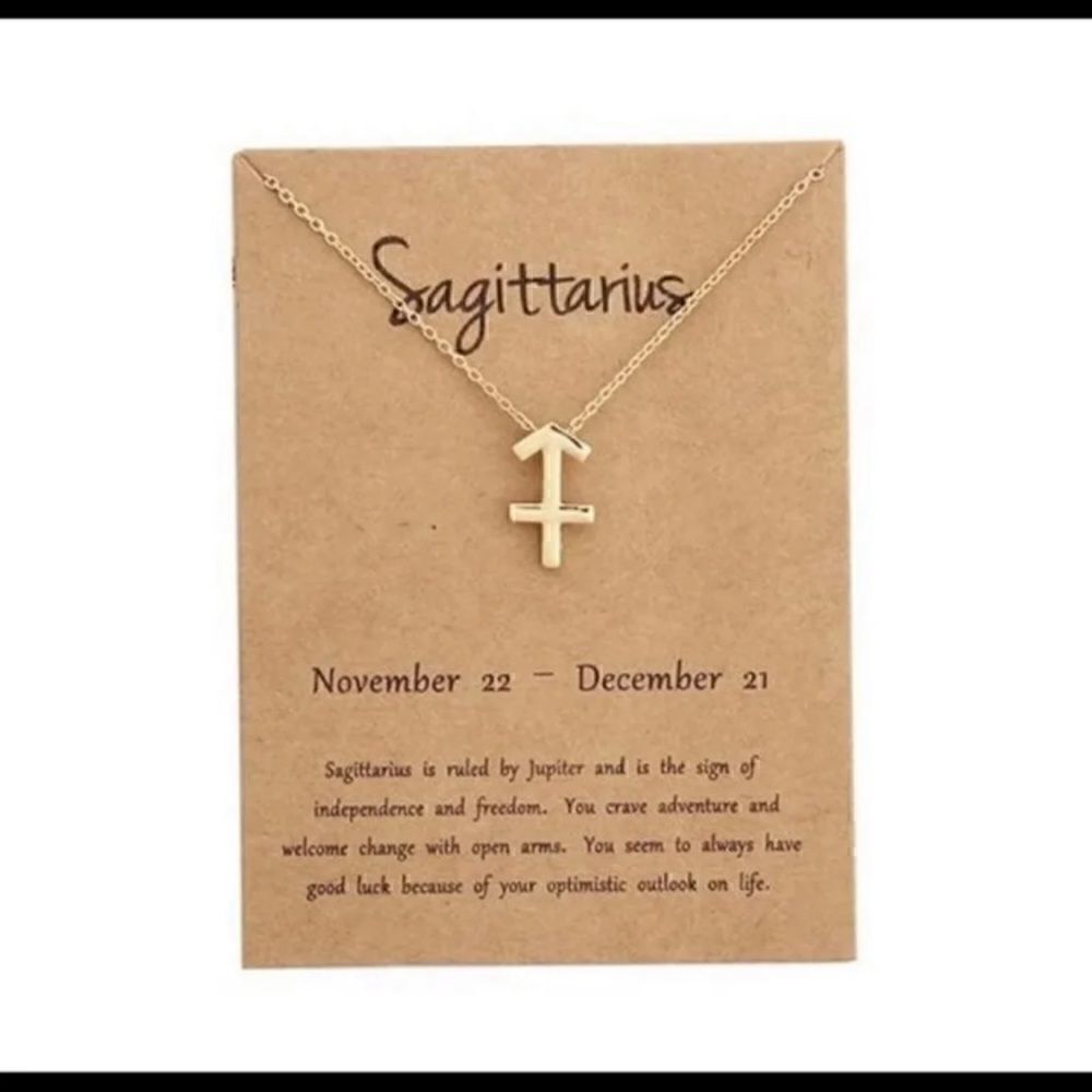 Gold plated astrology zodiac sign necklace